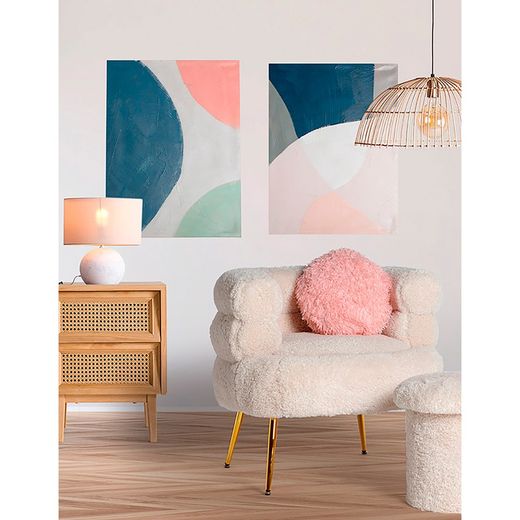 Set med 2 flerfärgade målningar på canvastavlor, 60 x 4 x 80 cm | Gizela