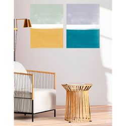 Σετ 2 πολύχρωμοι πίνακες σε καμβά, 60 x 4 x 80 cm | Λούντκα