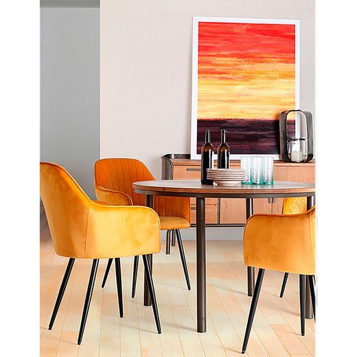 Sæt med 2 flerfarvede lærredsmalerier, 90 x 3 x 120 cm | Halina