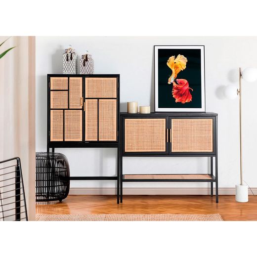 Set of 2 multicolored wooden frames, 60 x 3 x 80 cm | Elka