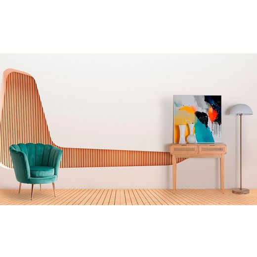 Σετ 2 πολύχρωμα ξύλινα κουφώματα, 80 x 5 x 80 cm | Κρύστα