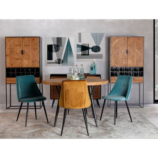 Set med 2 flerfärgade träramar, 80 x 5 x 80 cm | Melka