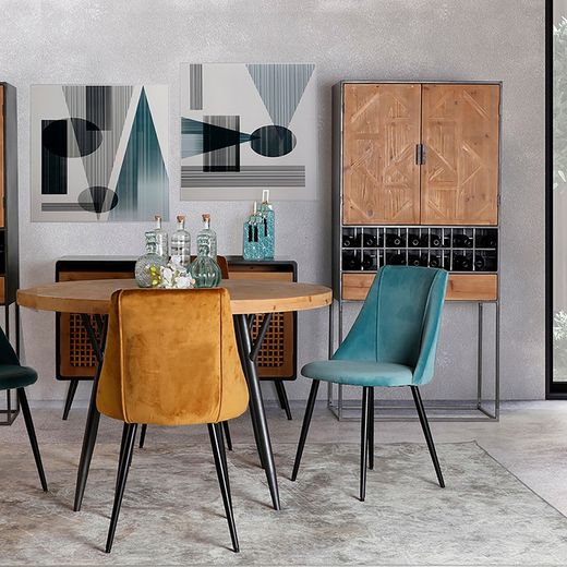 Set med 2 flerfärgade träramar, 80 x 5 x 80 cm | Melka