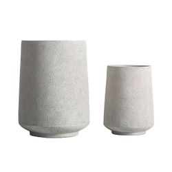 Set de 2 maceteros de cerámica en gris | Noca