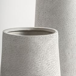 Set de 2 maceteros de cerámica en gris | Noca