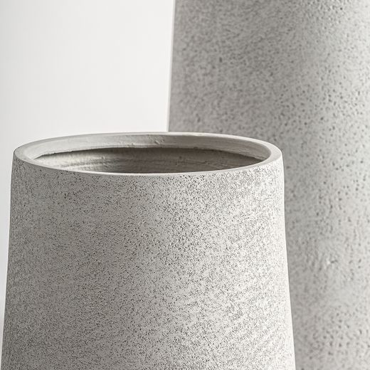 Set de 2 maceteros de cerámica en gris | Noca