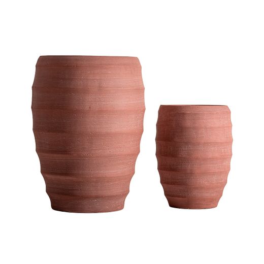 Set de 2 maceteros de cerámica en terracota| Kora