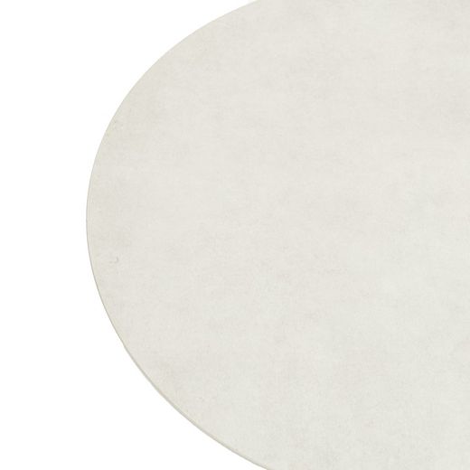 Lot de 2 tables d'appoint en aluminium et verre blanc, 74 x 74 x 50 cm | Albury