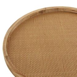 Set of 2 Wooden Auxiliary Tables, Ø50x50cm