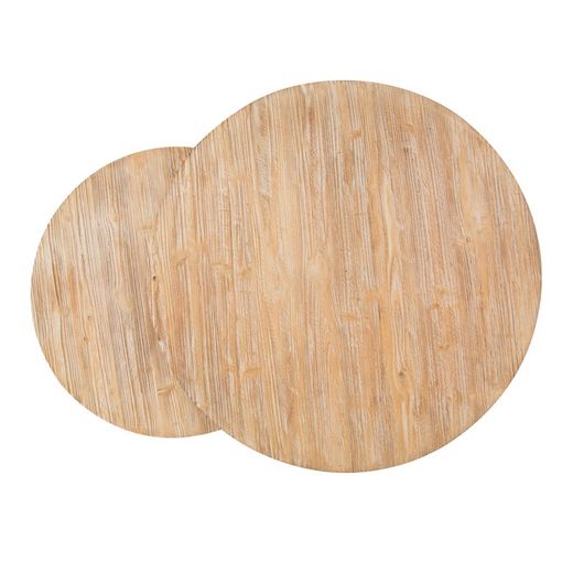 Set of 2 wooden side tables, Ø76x41.5 cm