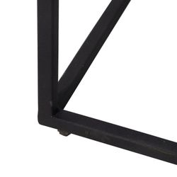 Lot de 2 tables d'appoint en marbre et fer crème, marron et noir, 45 x 35 x 63,5 cm