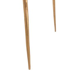 Set van 2 wit/gouden bijzettafels van marmer en metaal, Ø46x56 cm
