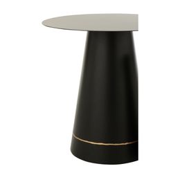 Set de 2 mesas auxiliares de metal en negro y dorado | Plancha