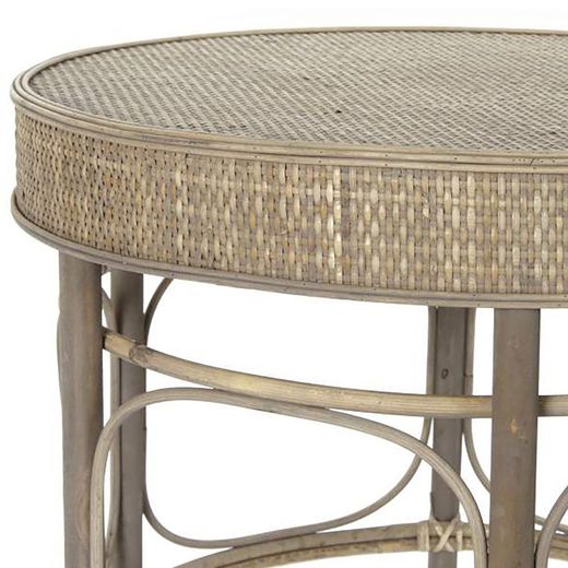 Set of 2 Rattan Side Tables, Ø61.5x52cm