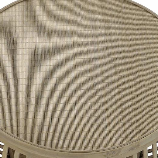 Set of 2 Rattan and Bamboo Side Tables, Ø51x33cm