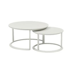 Garden sofa set made of aluminum and nautical rope in white and aqua | Isabela