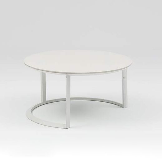 Garden sofa set made of aluminum and nautical rope in white and aqua | Isabela