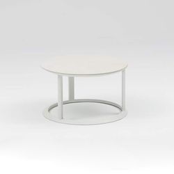 Garden sofa set made of aluminum and nautical rope in white and aqua | Isabela