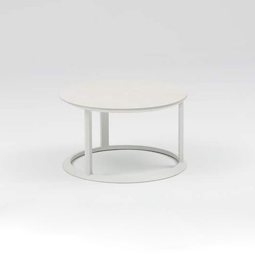 Garden sofa set made of aluminum and nautical rope in white and aqua | Isabela