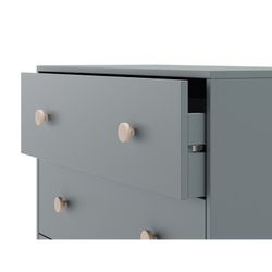 Houten ladekast in groen, 90 x 40 x 80 cm | Enola