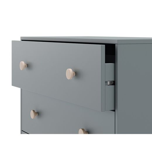 Houten ladekast in groen, 90 x 40 x 80 cm | Enola