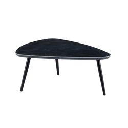 Set van 2 salontafels van keramiek en metaal in zwart, 150 x 80 x 35 cm | Vulcaan