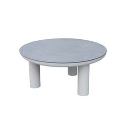 Conjunto de sofás para jardín de aluminio y tejido de olefina en blanco y gris | Attica