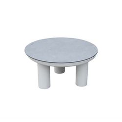 Conjunto de sofás para jardín de aluminio y tejido de olefina en blanco y gris | Attica