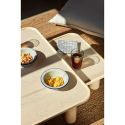 2er-Set Satztische aus Holz in hellem Naturton, 80 x 50 x 30 cm | Nest