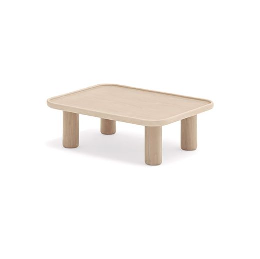 2er-Set Satztische aus Holz in hellem Naturton, 80 x 50 x 30 cm | Nest