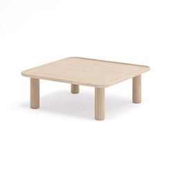 2er-Set Satztische aus Holz in hellem Naturton, 80 x 50 x 30 cm | Nest