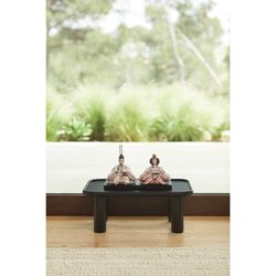 Set med 2 svarta träbord, 80 x 50 x 30 cm | Bo