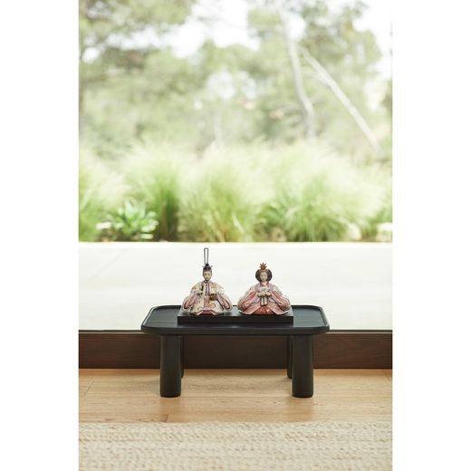 Set med 2 svarta träbord, 80 x 50 x 30 cm | Bo