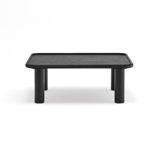 Set med 2 svarta träbord, 80 x 50 x 30 cm | Bo