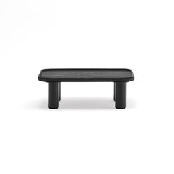 Set med 2 svarta träbord, 80 x 50 x 30 cm | Bo