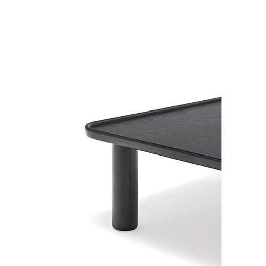 Set med 2 svarta träbord, 80 x 50 x 30 cm | Bo