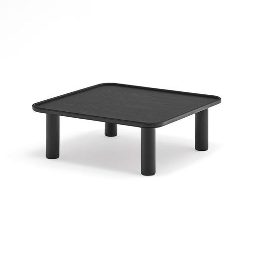 Set med 2 svarta träbord, 80 x 50 x 30 cm | Bo