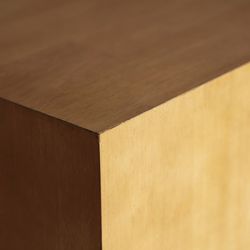 Set of 2 spruce bases in natural color, 45 x 45 x 100 cm | Lecco