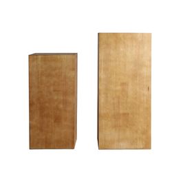 Set of 2 spruce bases in natural color, 45 x 45 x 100 cm | Lecco