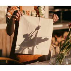 Set van 2 linnen en katoenen servetten in ivoor, 40 x 40 cm