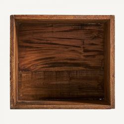 Caja de madera de mahogani en natural, 40 x 36 x 30 cm | Amiens
