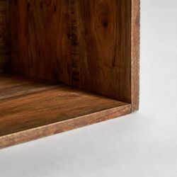 Caja de madera de mahogani en natural, 40 x 36 x 30 cm | Amiens