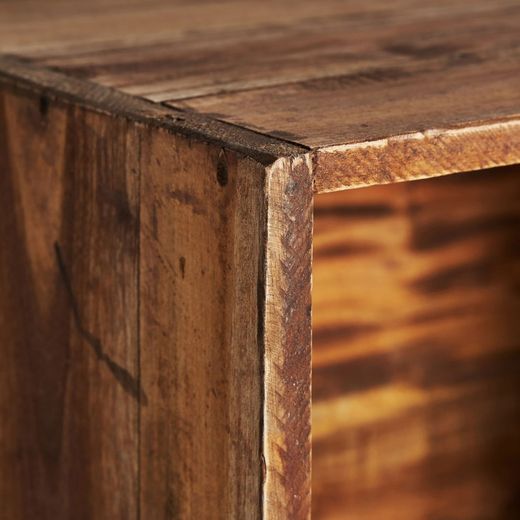Caja de madera de mahogani en natural, 40 x 36 x 30 cm | Amiens