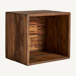 Caja de madera de mahogani en natural, 40 x 36 x 30 cm | Amiens