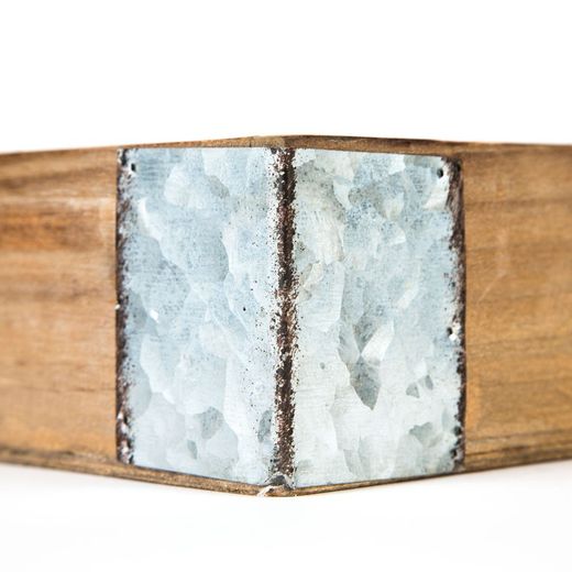 Set de 3 bandejas de madera, 54x34x10 cm