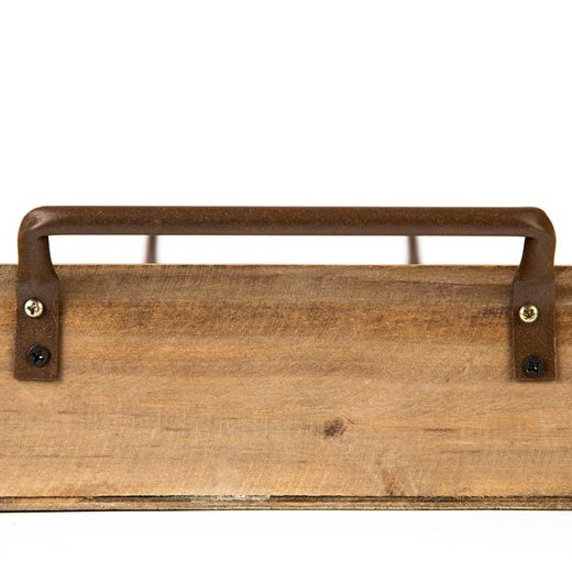 Set de 3 bandejas de madera, 54x34x10 cm