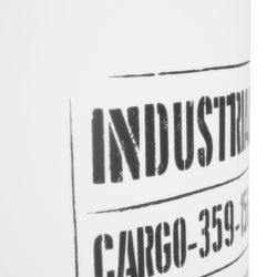 Set of 3 white, blue and gray metal boxes, Ø40x52 cm