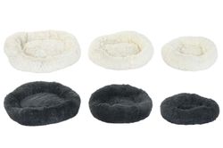 Set de 3 camas para mascotas de pelo en blanco o gris | Pets
