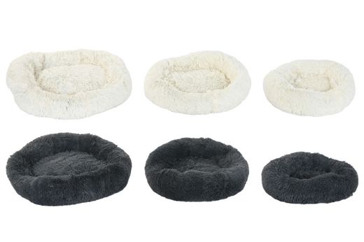 Set de 3 camas para mascotas de pelo en blanco o gris | Pets