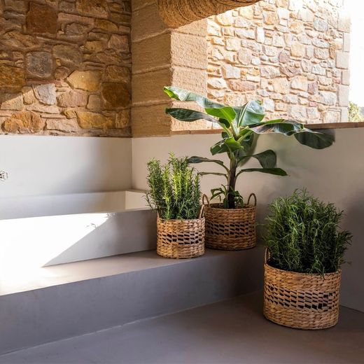 Set of 3 Water Hyacinth Baskets, Ø35x33cm